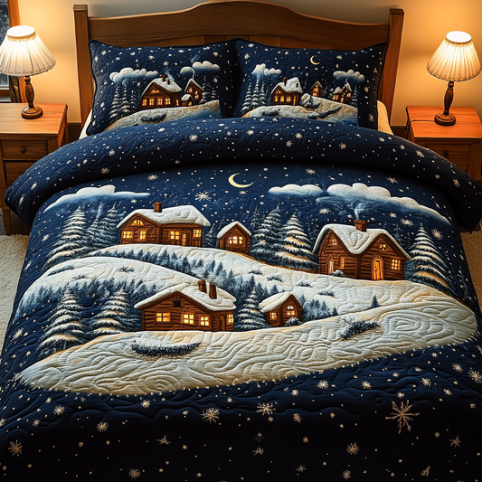 Snowy Village TAI041124224 Quilt Bedding Set