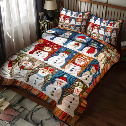 Snowy Cheer 3-Piece Quilted Bedding Set NCU0NT042