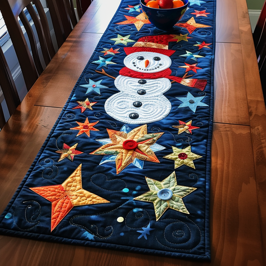 Snowy Scene Quilted Table Runner NCU0PT177