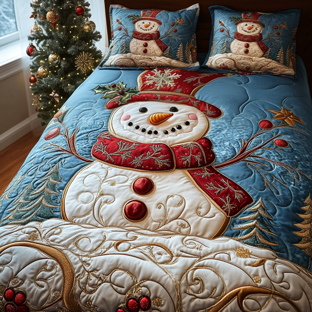 Christmas 3-Piece Quilted Bedding Set NCU0VT62