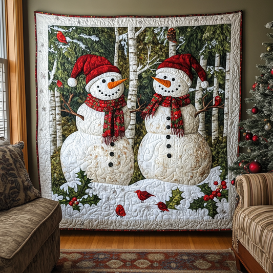 Snowy Christmas Quilted Blanket NCU0TL1636