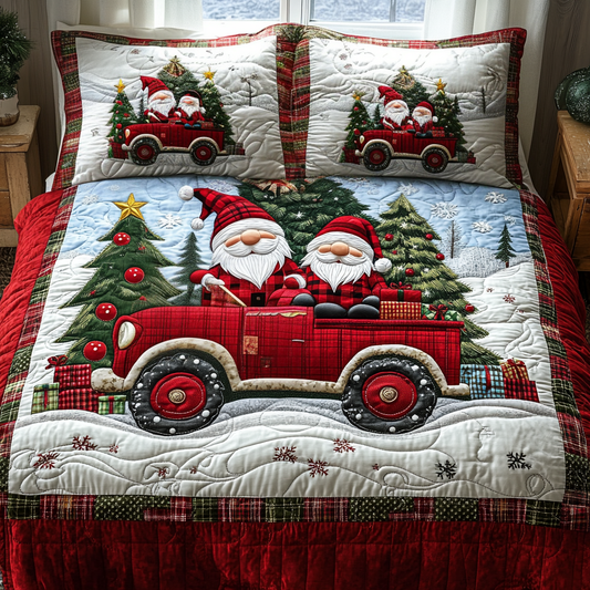 Snowy Companions Quilted Bedding Set NCU0DV1774