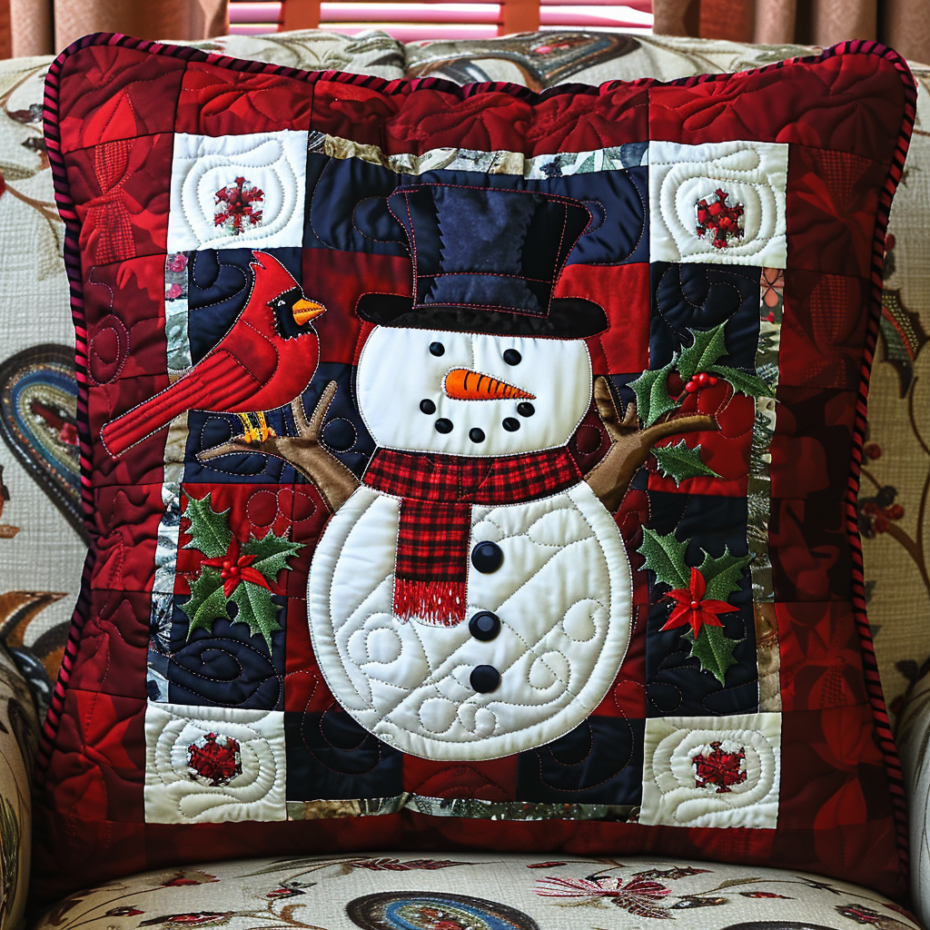 Snowy Delight Quilted Pillow Case NCU0TL627