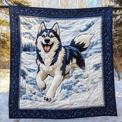 Snowy Playtime Quilted Blanket NCU0NT1769