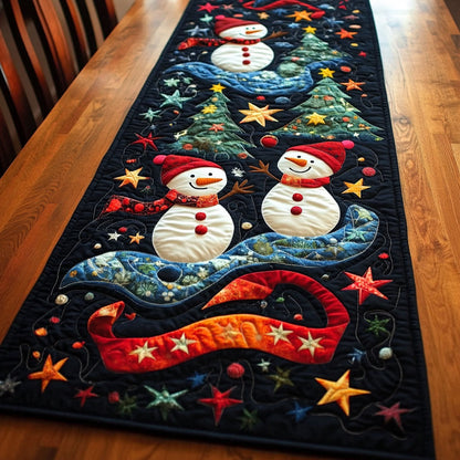 Snowy Smiles Quilted Table Runner NCU0PT1402