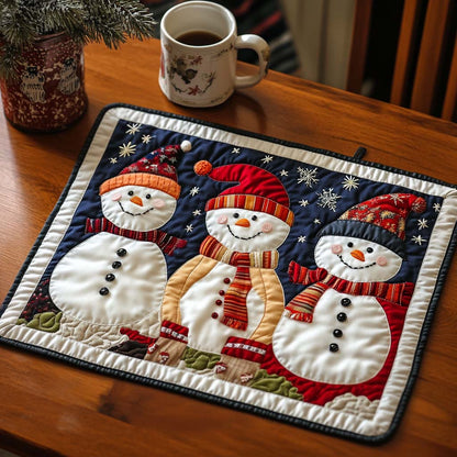 Snowy Trio Delight Quilted Placemat NCU0NT829