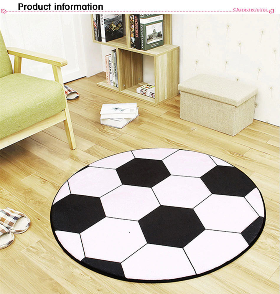 Soccer Ball CLP0511172MT Round Area Rug