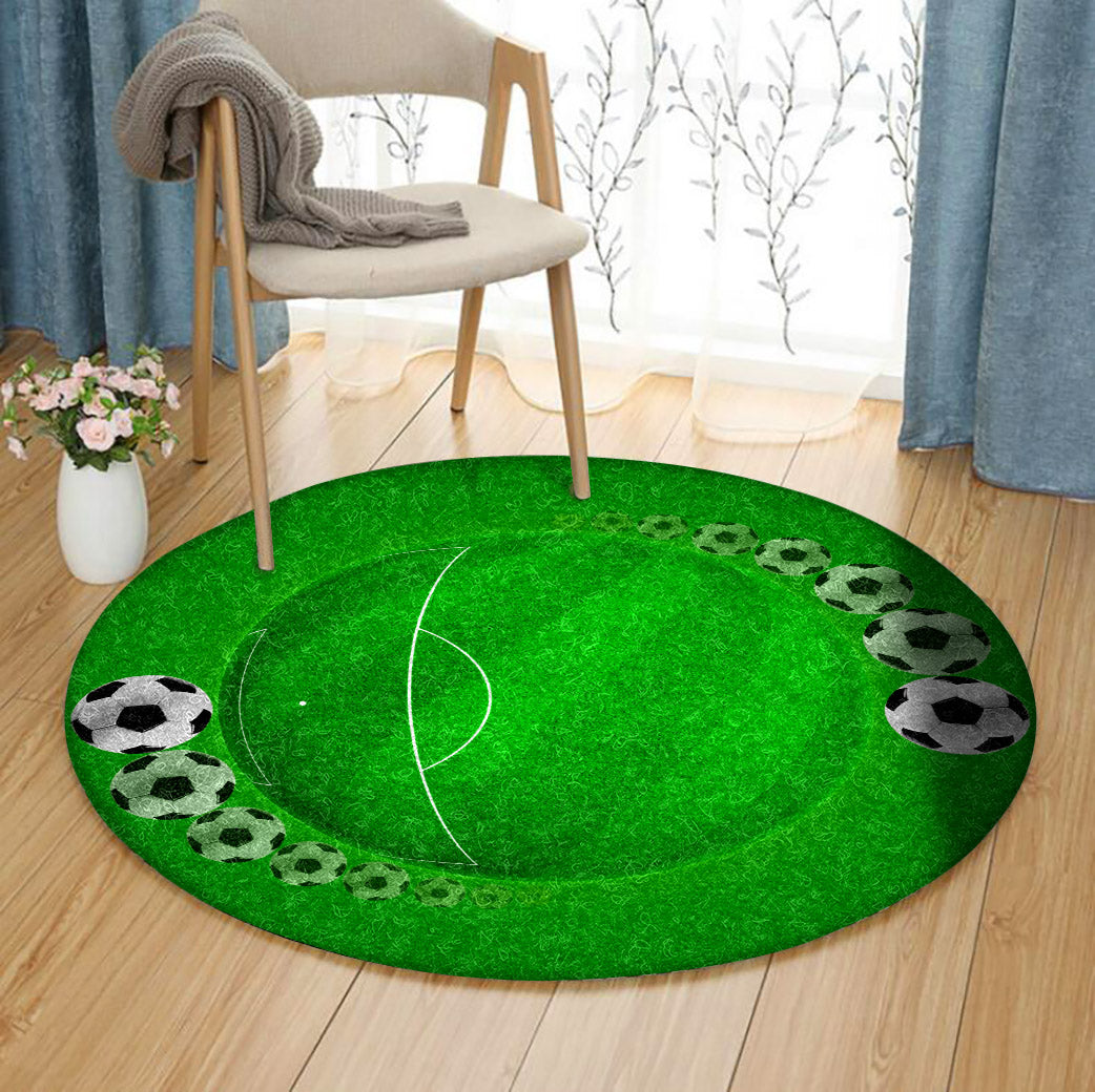 Soccer TN050815 Round Area Rug