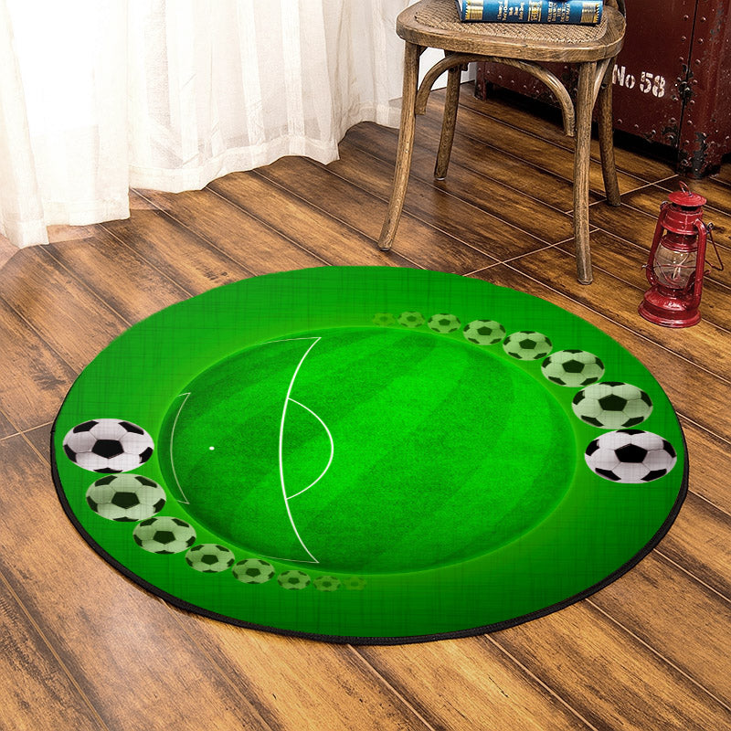 Soccer TN050815 Round Area Rug