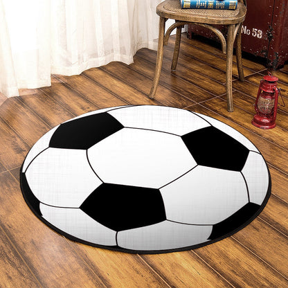 Soccerball NT190834RR Round Area Rug