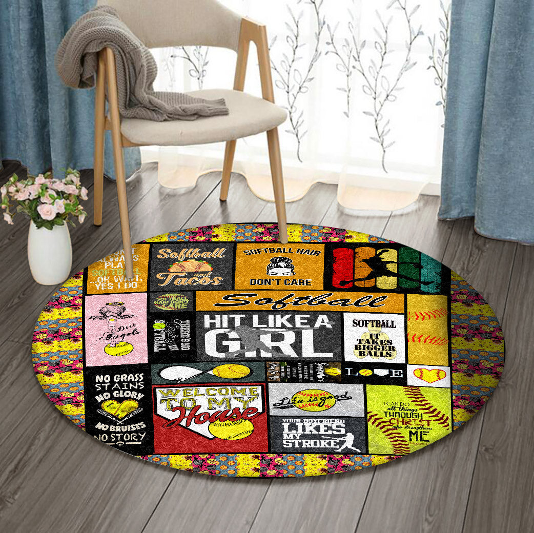 Softball NT210961RR Round Area Rug