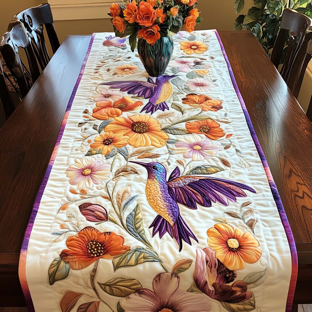 Songbird Charm Quilted Table Runner NCU0NT1417