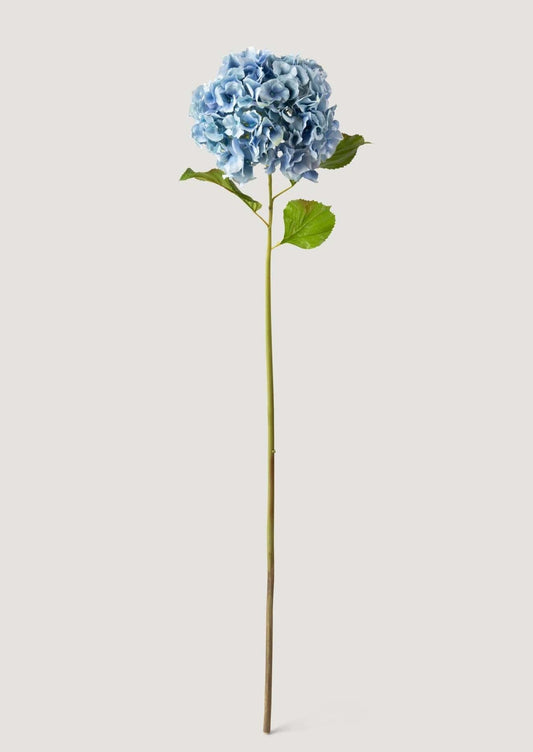 Tall Powder Blue Faux Hydrangea Flower - 45"