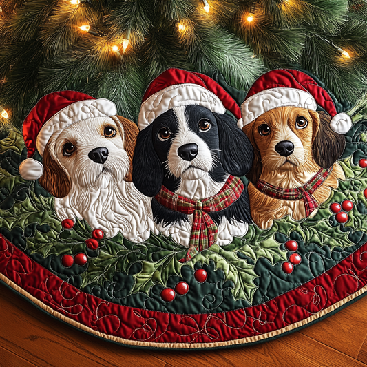 Spaniel TAI041124487 Quilted Tree Skirt