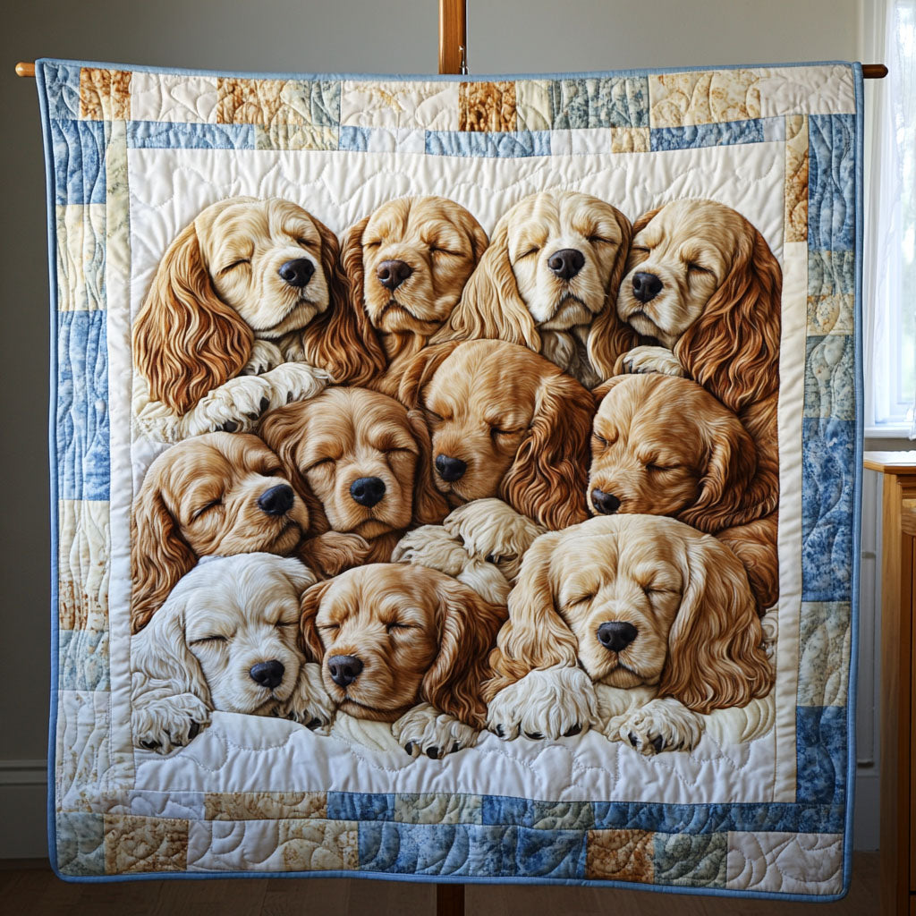 Spaniel Enchantment Quilted Blanket NCU0PT1744