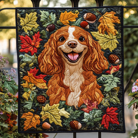 Spaniel Harvest Days Quilted Blanket NCU0PT1755