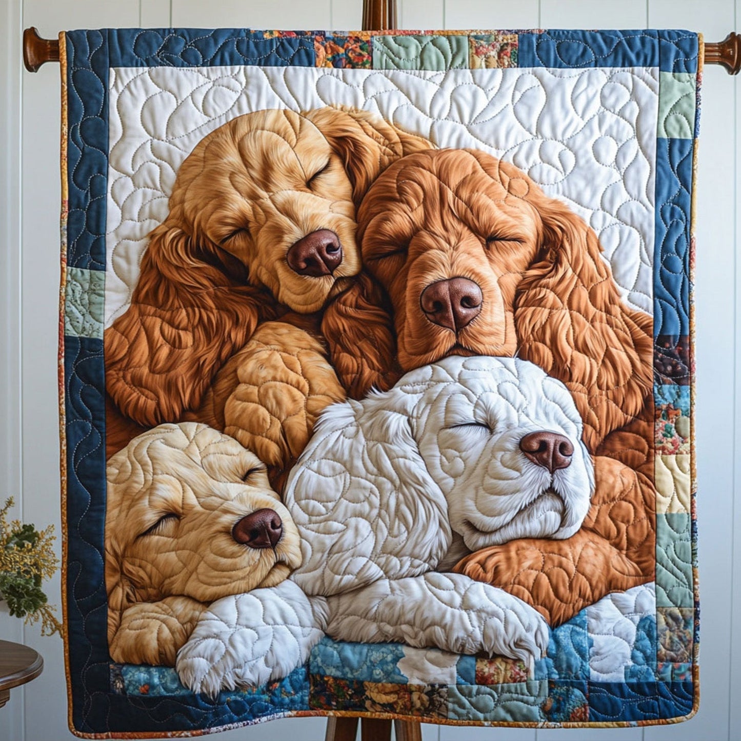 Spaniel Moments Quilted Blanket NCU0PT1747