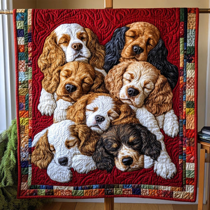 Spaniel Reflections Quilted Blanket NCU0PT1748