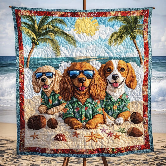 Spaniel Seasons Change Quilted Blanket NCU0PT1761