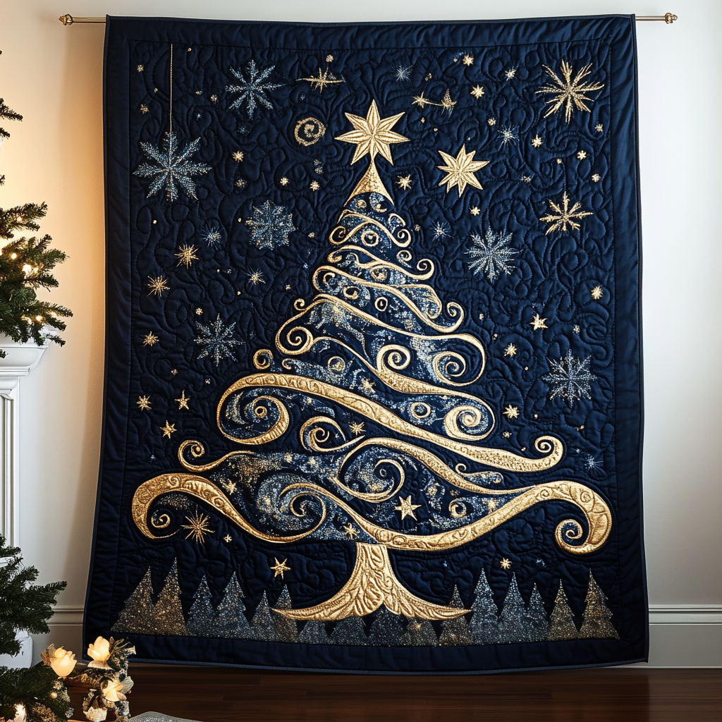 Sparkling Tree Quilted Blanket NCU0TL1529