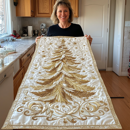 Sparkling Tree Quilted Table Runner NCU0TH2260