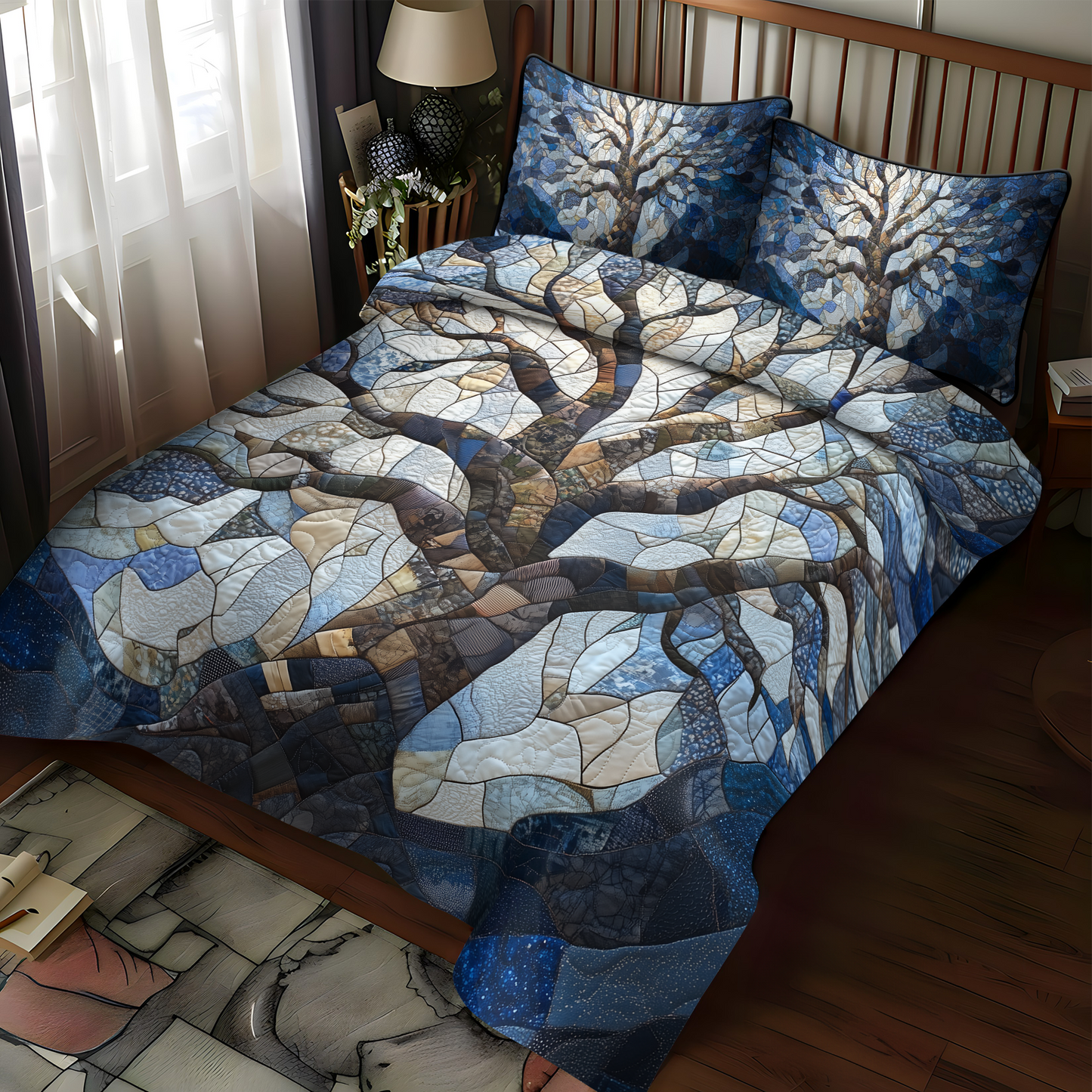 Juego de cama acolchado de 3 piezas Spectrum Tree NCU0DK3594