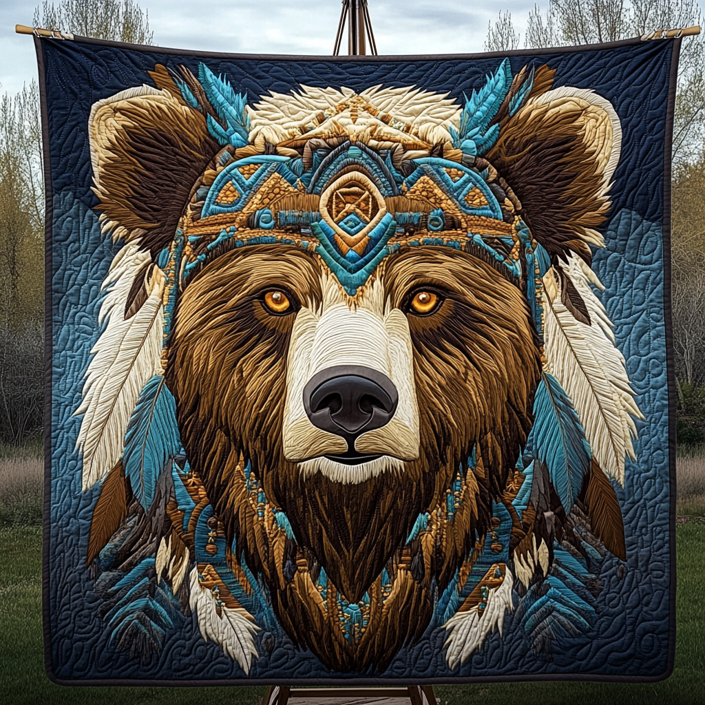 Spirit Bear Quilted Blanket NCU0DK3507