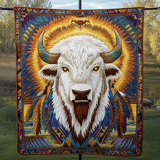 Spirit Bison Quilted Blanket NCU0DK3514