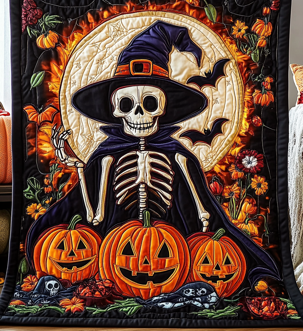 Spooky Witch Quilted Blanket NCU0DV482