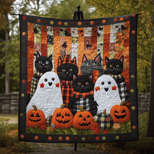 Spooky Feline Quilted Blanket NCU0TH1517