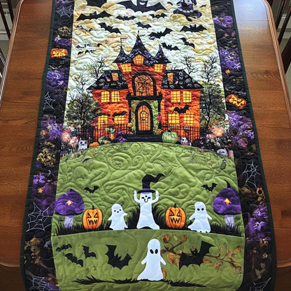 Spooky Stack Quilted Table Runner NCU0NT712