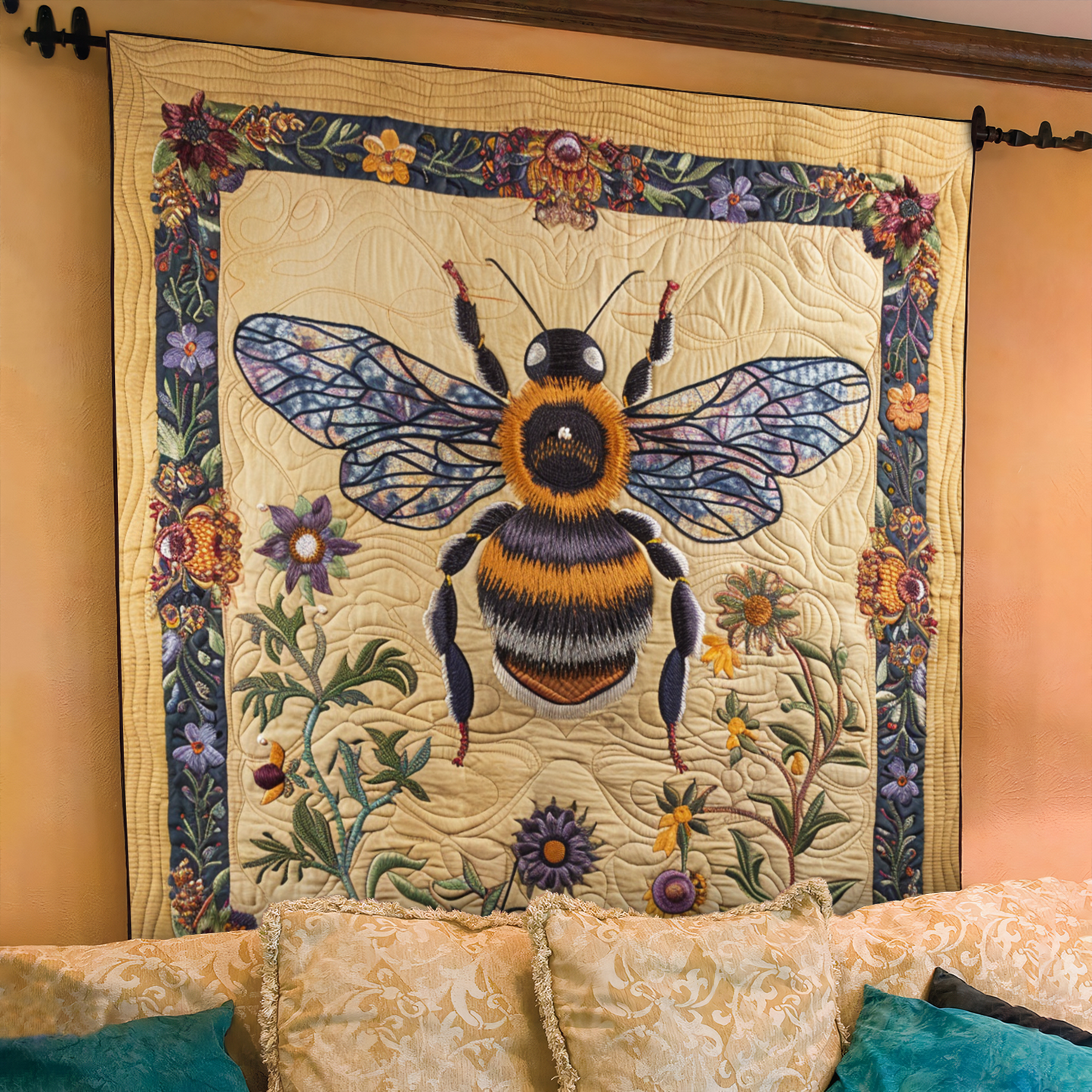 Spring Bee Quilted Blanket NCU0NT034