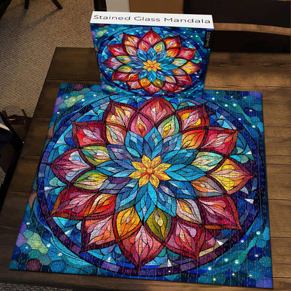 Stained Glass Mandala Jigsaw Puzzle 1000 Pieces