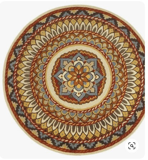 Stained Glass CLA1610184RR Round Area Rug