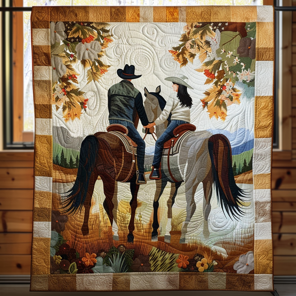 Stallion Sweethearts Quilted Blanket NCU0DV2321