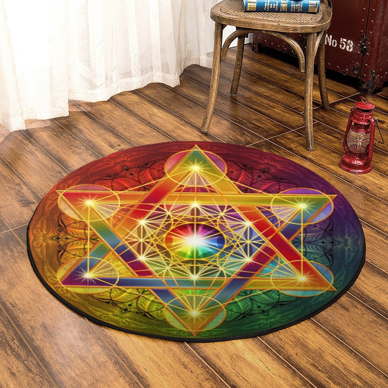 Star Of David NT200826RR Round Area Rug