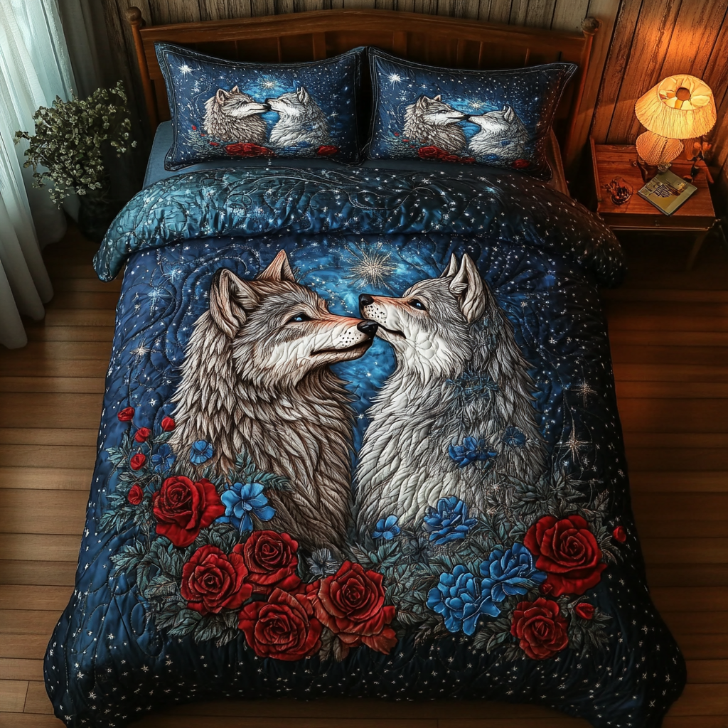 Star Wolves 3-Piece Quilted Bedding Set NCU0DK3272