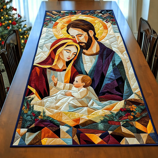 Star of Bethlehem Quilted Table Runner NCU0DK1733