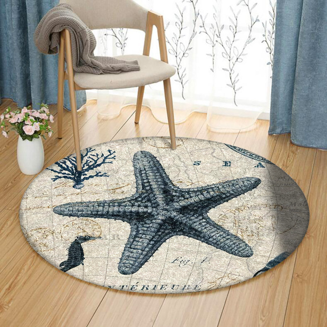 Starfish QN120813PT Round Area Rug