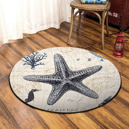 Starfish QN120813PT Round Area Rug