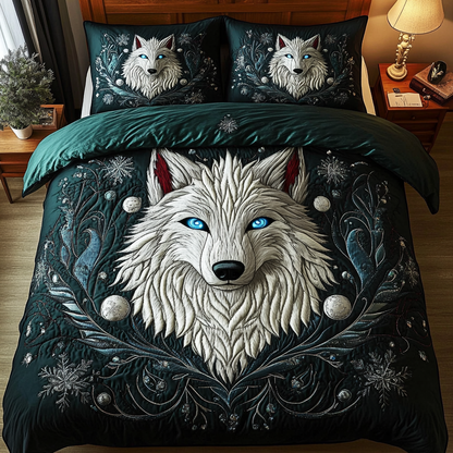 Starlight Wolf 3-Piece Quilted Bedding Set NCU0DK3283