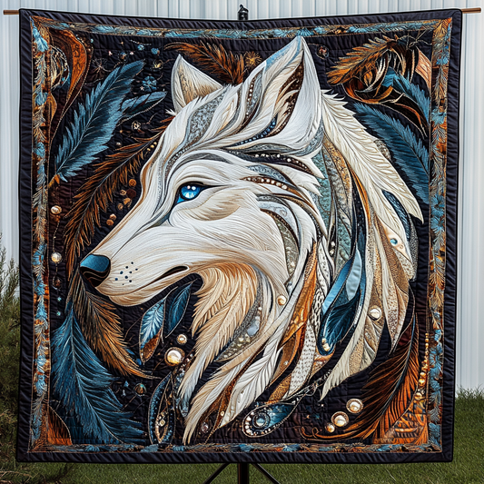 Starlight Wolf Quilted Blanket NCU0DK3306