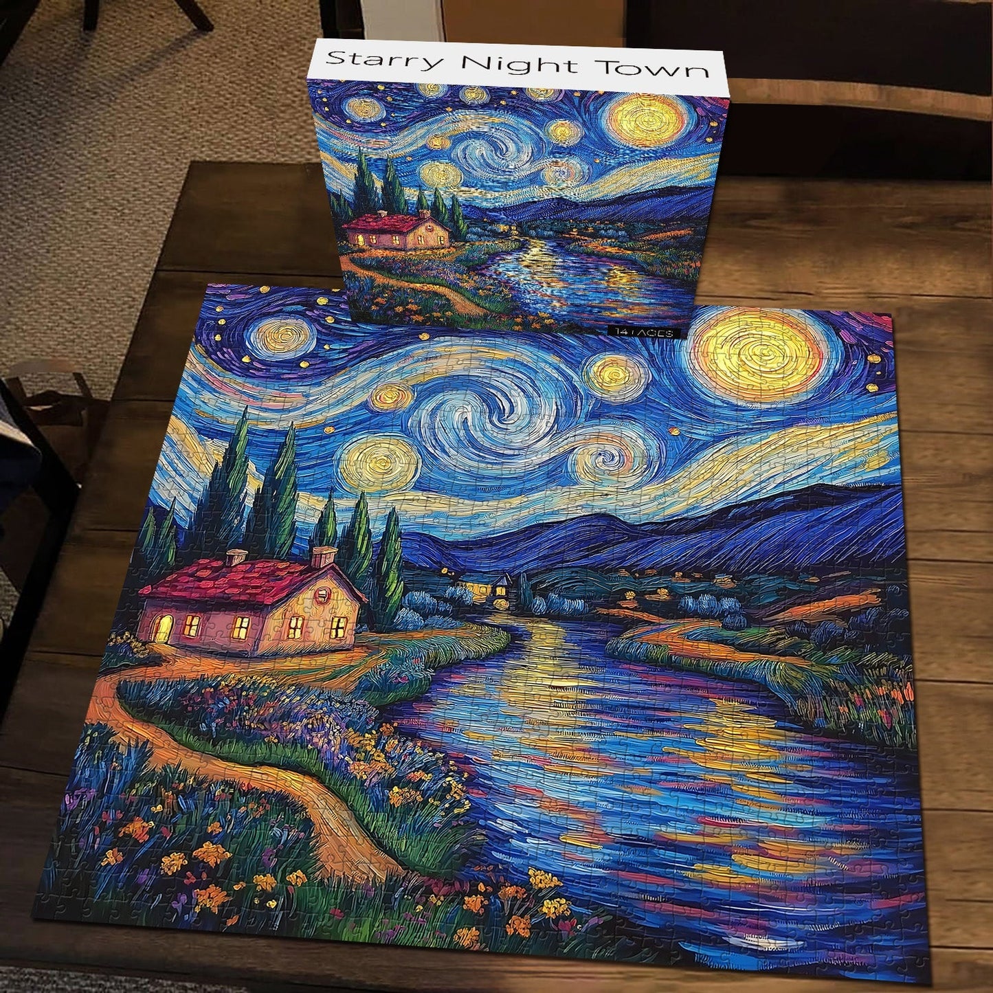 Starry Night Town Jigsaw Puzzle 1000 Pieces