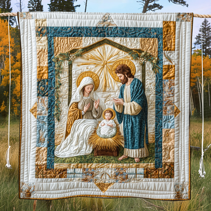 Starry Nativity Quilted Blanket NCU0VH104