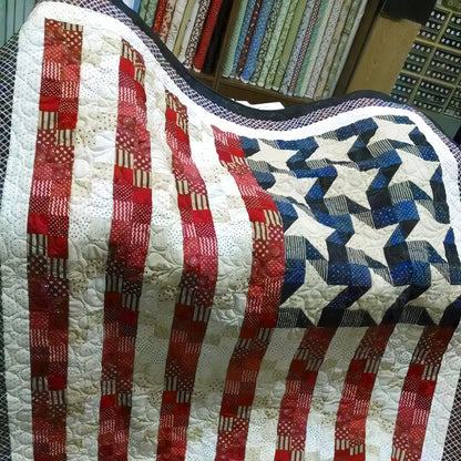 Stars & Stripes Quilted Blanket NCU0TH572