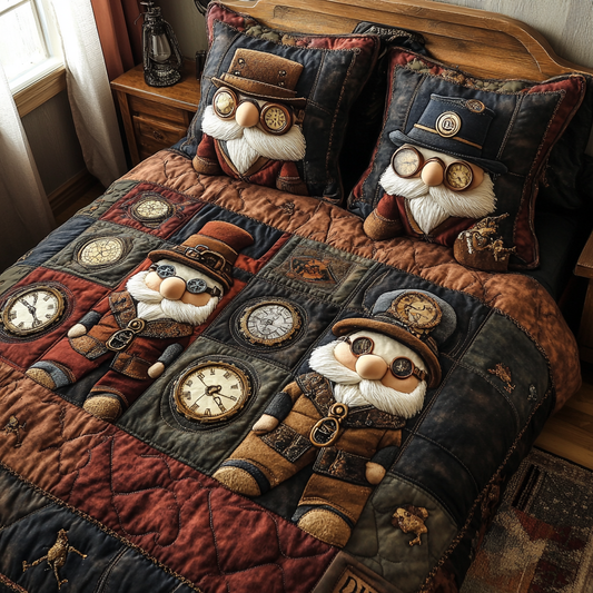 Juego de cama acolchado con diseño de gnomo Steampunk NCU0DV2696