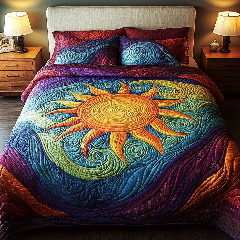 Sun And Wave TAI041124214 Quilt Bedding Set