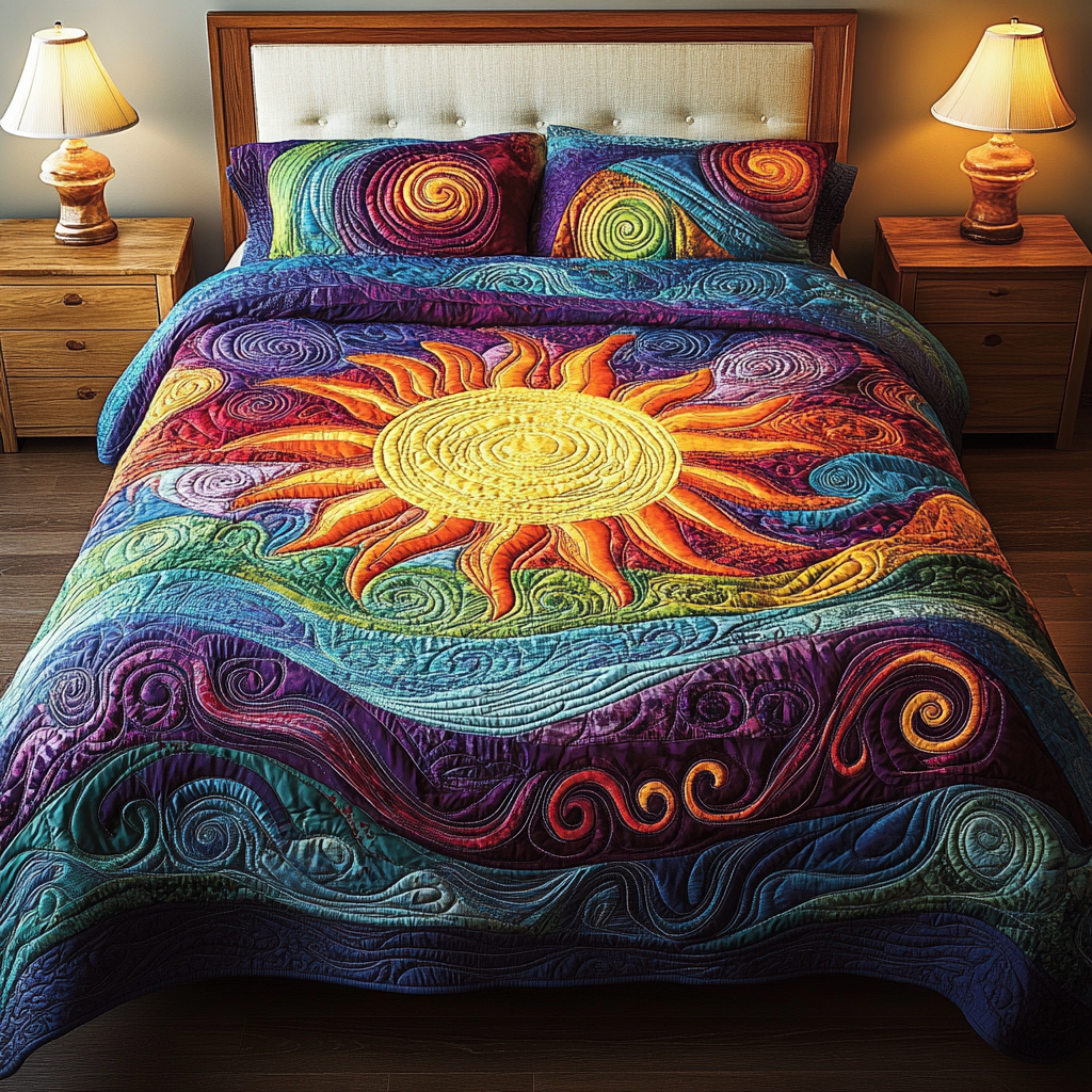 Sun And Wave TAI041124215 Quilt Bedding Set