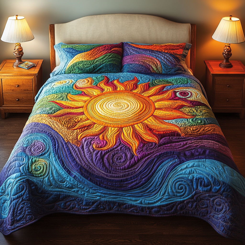 Sun And Wave TAI041124394 Quilt Bedding Set