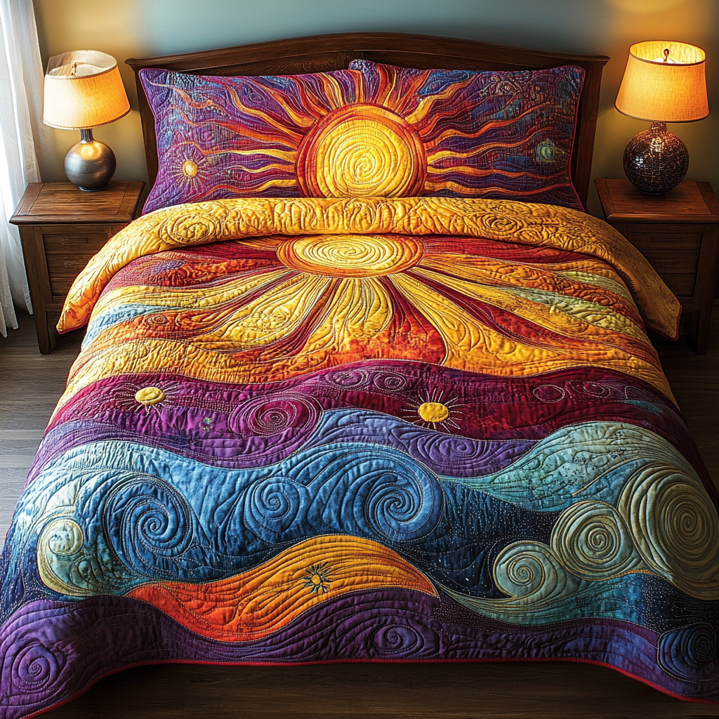 Sun And Wave TAI041124396 Quilt Bedding Set